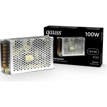 Блок питания GAUSS 100W 12V IP20 Блок питания GAUSS 100W 12V IP20
