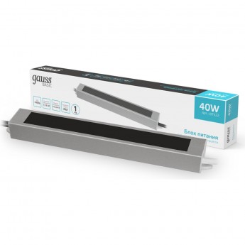 Блок питания GAUSS BASIC 12V 40W IP67 Блок питания GAUSS BASIC 12V 40W IP67