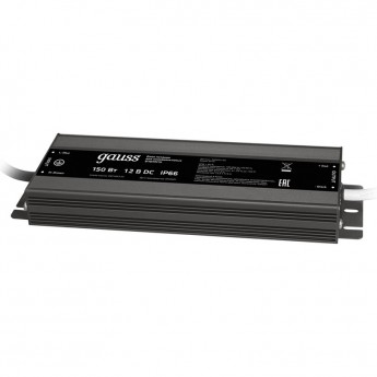 Блок питания GAUSS для светодиодной ленты 150W 12V IP66 1/15 пылевлагозащищенный Блок питания GAUSS для светодиодной ленты 150W 12V IP66 1/15 пылевлагозащищенный