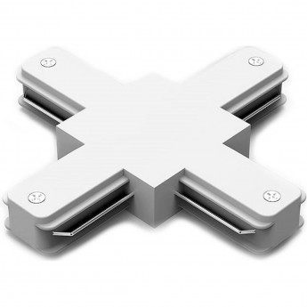 Коннектор GAUSS для трековых шинопроводов (+) белый