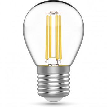 Лампа GAUSS BASIC FILAMENT Шар 4,5W 420LM 4100К Е27 LED 1/10/50 Лампа GAUSS BASIC FILAMENT Шар 4,5W 420LM 4100К Е27 LED 1/10/50