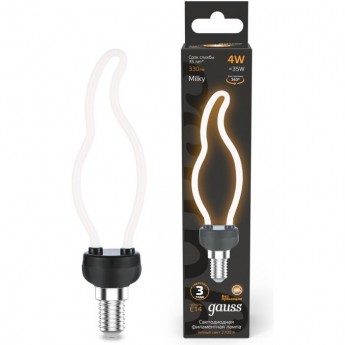 Лампа GAUSS BLACK FILAMENT ARTLINE CT35 4W 330LM 2700К Е14 MILKY LED 1/10/100 Лампа GAUSS BLACK FILAMENT ARTLINE CT35 4W 330LM 2700К Е14 MILKY LED 1/10/100