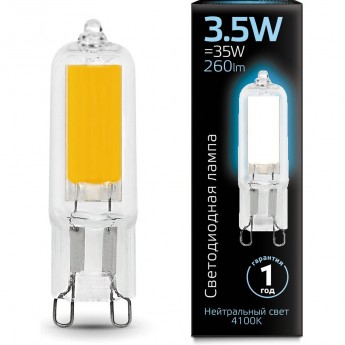 Лампа GAUSS BLACK LED G9 AC220-240V 3.5W 4100K GLASS Лампа GAUSS BLACK LED G9 AC220-240V 3.5W 4100K GLASS