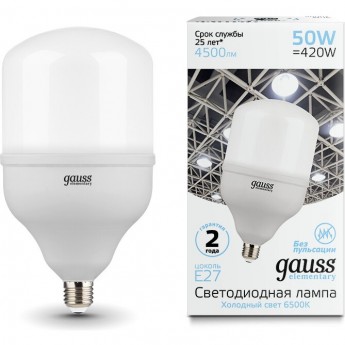Лампа GAUSS ELEMENTARY LED T140 E27 50W 4500LM Лампа GAUSS ELEMENTARY LED T140 E27 50W 4500LM