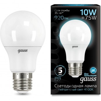 Сенсорная лампа GAUSS A60 10W 800lm 4100К E27 сенсор LED 1/10/100 Сенсорная лампа GAUSS A60 10W 800lm 4100К E27 сенсор LED 1/10/100