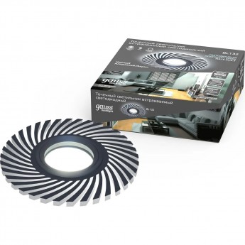 Светильник GAUSS BACKLIGHT BL132 круглый/узор, Черный, Gu5.3, 3W, LED 4000K Светильник GAUSS BACKLIGHT BL132 круглый/узор, Черный, Gu5.3, 3W, LED 4000K