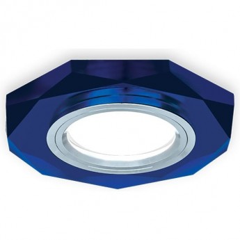 Светильник GAUSS BACKLIGHT BL055 Восемь гран. Синий/Хром, Gu5.3, LED 4100K Светильник GAUSS BACKLIGHT BL055 Восемь гран. Синий/Хром, Gu5.3, LED 4100K