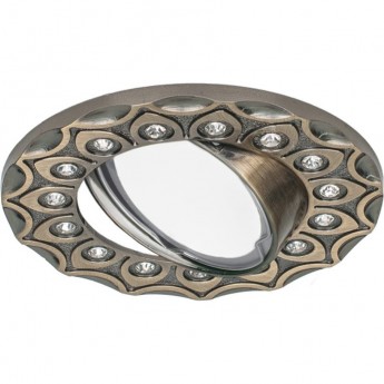 Светильник GAUSS STRASS CA021 Круг. Светлая Бронза, Gu5.3 Светильник GAUSS STRASS CA021 Круг. Светлая Бронза, Gu5.3