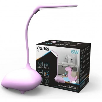 Светильник настольный GAUSS QPLUS GTL701 6W 330lm 2700-6000K 5V Li-ion 1200mA диммируемый LED 1/10/30 розовый Светильник настольный GAUSS QPLUS GTL701 6W 330lm 2700-6000K 5V Li-ion 1200mA диммируемый LED 1/10/30 розовый