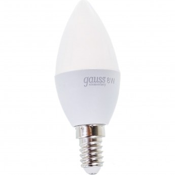 Светодиодная лампа GAUSS LED ELEMENTARY CANDLE 8W E14 4100K Светодиодная лампа GAUSS LED ELEMENTARY CANDLE 8W E14 4100K