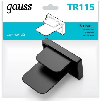 Заглушка GAUSS для трекового шинопровода 1/100 черный Заглушка GAUSS для трекового шинопровода 1/100 черный